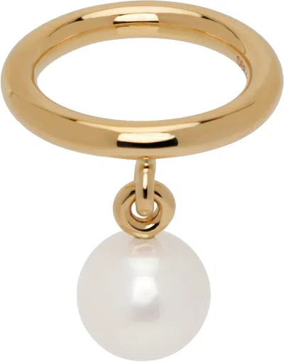 Sophie Bille Brahe Gold 'la Jolie' Ring In 14k Yg Pearls