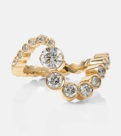 Sophie Bille Brahe Grand Ensemble Ocean 18kt Gold Ring With Diamonds