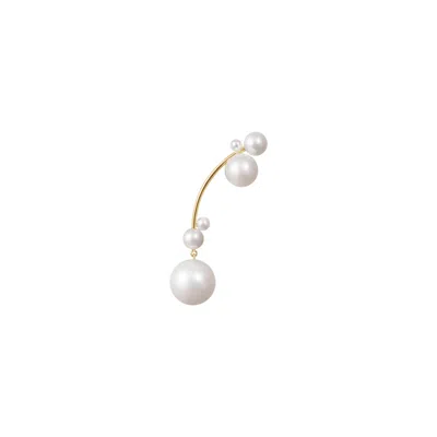Sophie Bille Brahe Grand Stella Perle Earring In 14k Recycled Yg,freshwater Pearls