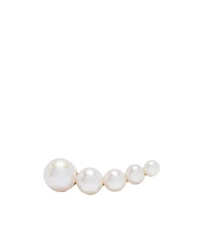 Sophie Bille Brahe 14kt Yellow Gold Bise Freshwater Pearls Single Earring In Neutrals