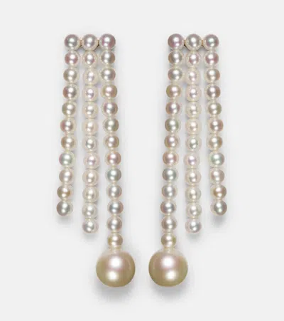 Sophie Bille Brahe La Valse 14kt Gold Earrings With Pearls