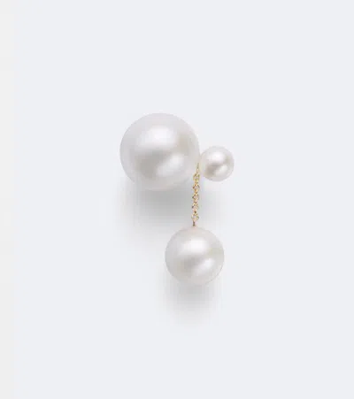Sophie Bille Brahe Lou Perle 14kt Gold Single Earring With Freshwater Pearls In White