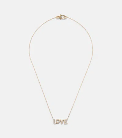 Sophie Bille Brahe Love 18kt Gold Necklace With Diamonds