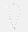 Sophie Bille Brahe Orangerie De Coeur 18kt Gold Necklace With Diamonds In Yellow Gold Pearl