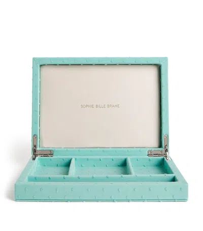 Sophie Bille Brahe Organic Cotton Tresor Jewellery Box In Blue