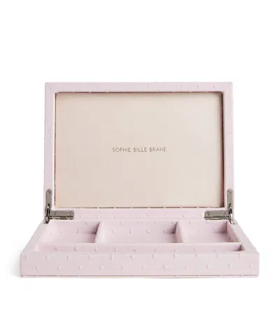 Sophie Bille Brahe Organic Cotton Tresor Jewellery Box In Pink