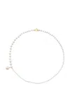 Sophie Bille Brahe Peggy 14k Yellow Gold Pearl Necklace In White