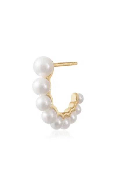 SOPHIE BILLE BRAHE PETIT BOUCLE DE PERLE 14K YELLOW GOLD EARRINGS