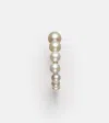 Sophie Bille Brahe Petit Boucle De Perle 14kt Gold Hoop Earring With Freshwater Pearls In White
