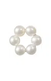 Sophie Bille Brahe Petite Luna 14k Yellow Gold Pearl Single Earring In White