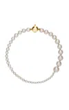 Shop Sophie Bille Brahe Petite Peggy 14k Yellow Gold Pearl Bracelet In White