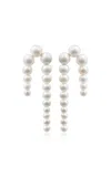 Sophie Bille Brahe Petite Perle Nuit 14k Yellow Gold Pearl Earrings In White