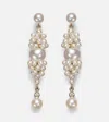 Sophie Bille Brahe Rêve De Diamant 14kt Gold Earrings With Diamonds And Pearls In Yg Pearl