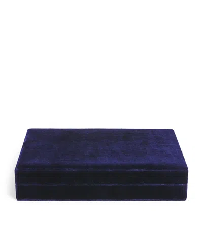 Sophie Bille Brahe Silk Velvet Tresor Jewellery Box In Blue