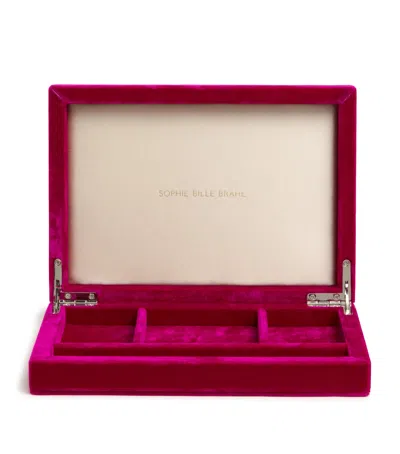 Sophie Bille Brahe Silk Velvet Tresor Jewellery Box In Red