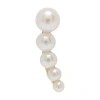 Sophie Bille Brahe Small Croissant Japonais Mono-earring In White