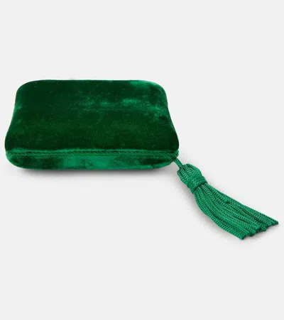 Sophie Bille Brahe Small Velvet Jewelry Box In Green