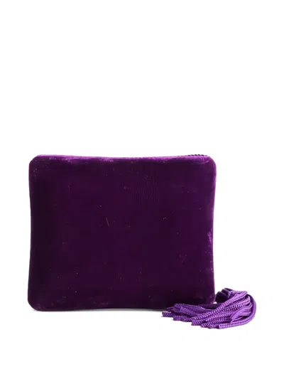 Sophie Bille Brahe Small Velvet Tassel Jewel Box In Purple