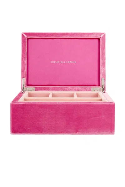 Sophie Bille Brahe Tresor Grande Velvet Jewelry Box In Pink