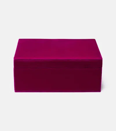 Sophie Bille Brahe Trésor Grande Velvet Jewelry Box In Red