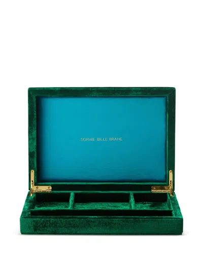 Sophie Bille Brahe Trésor Velvet Jewellery Box (21 X 15 Cm) In Green