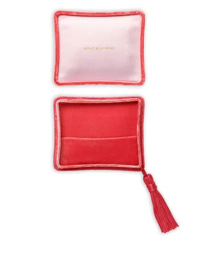 Sophie Bille Brahe Tulipe Velvet Jewellery Box (10.5 X 8.5 Cm) In Red