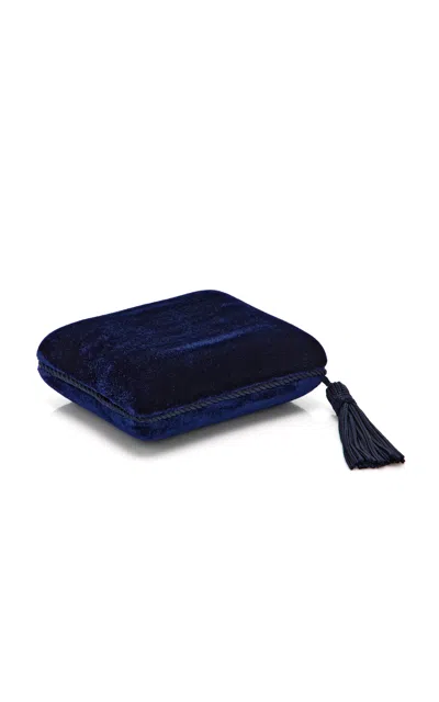 Sophie Bille Brahe Velvet Jewelry Case In Blue