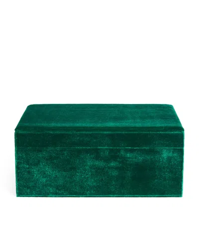 Sophie Bille Brahe Velvet Silk Tresor Grande Jewellery Box In Green