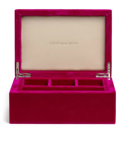 Sophie Bille Brahe Velvet Silk Tresor Grande Jewellery Box In Red