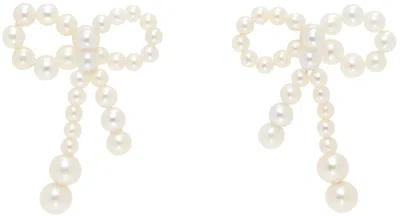 Sophie Bille Brahe Yellow Gold And Pearl Rosette De Perles Earrings