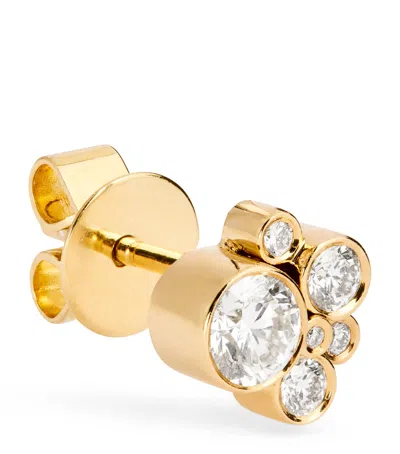 Sophie Bille Brahe Yellow Gold And Diamond Bisou Diamant Single Earring