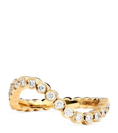 Sophie Bille Brahe Yellow Gold And Diamond Courant Sky Ring