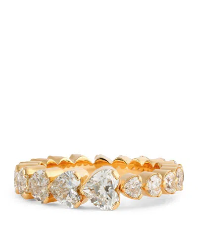 Sophie Bille Brahe Yellow Gold And Diamond Ensemble Baronesse Eternity Ring
