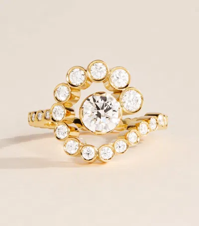 Sophie Bille Brahe Yellow Gold And Diamond Ensemble Escargot Ring