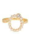 Sophie Bille Brahe Yellow Gold And Diamond Ensemble ‘o' Ring In Gold
