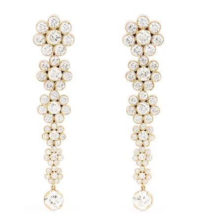 Sophie Bille Brahe Yellow Gold And Diamond Fontaine De Fleurs Earrings