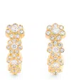 Sophie Bille Brahe Yellow Gold And Diamond Grande Boucle Fleurs Hoop Earrings