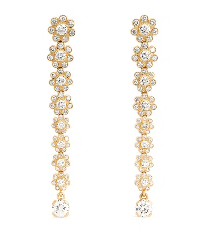 Sophie Bille Brahe Yellow Gold And Diamond Sienna Fleur Earrings