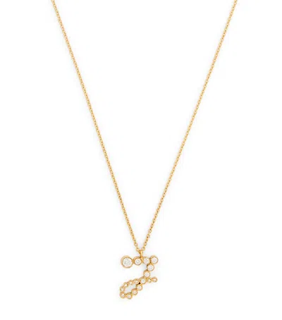 Sophie Bille Brahe Yellow Gold And Diamond Soprano 'j' Necklace