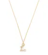 Sophie Bille Brahe Yellow Gold And Diamond Soprano 'l' Necklace In Gold