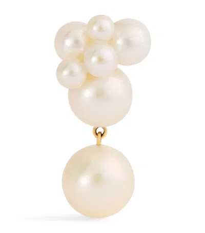 Sophie Bille Brahe Yellow Gold And Pearl Bisou Perle Single Earring
