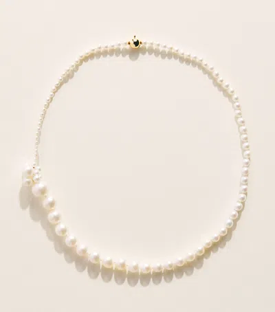 Sophie Bille Brahe Yellow Gold And Pearl Botticelli Peggy Necklace In White