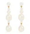 Sophie Bille Brahe Yellow Gold And Pearl Petite Amis De La Perle Earrings In White