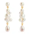 Sophie Bille Brahe Yellow Gold And Pearl Petite Splash Earrings In Gold