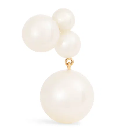 Sophie Bille Brahe Yellow Gold And Pearl Stella Perle Single Earring