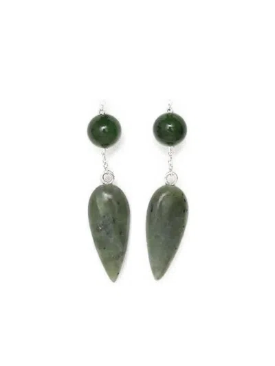 Sophie Buhai Beaded Drop Earrings In Green