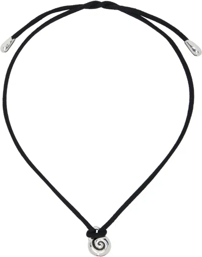 Sophie Buhai Black & Silver Nautilus Choker In Sterling Silver