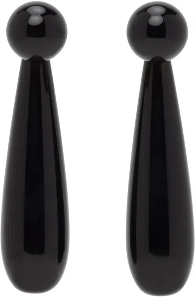 Sophie Buhai Black Small Angelika Earrings In Burgundy