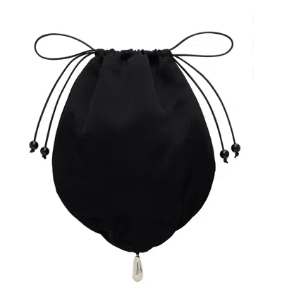 Sophie Buhai Black Teardrop Pouch In Noir