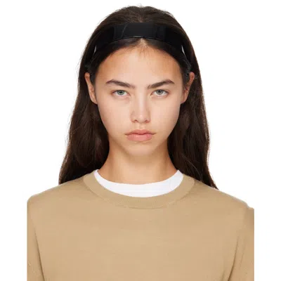 Sophie Buhai Black Thin Bessette Headband In Noir